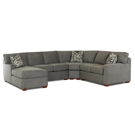 Contemporary L-Shaped Sectional Sofa with Left Arm Facing Chaise